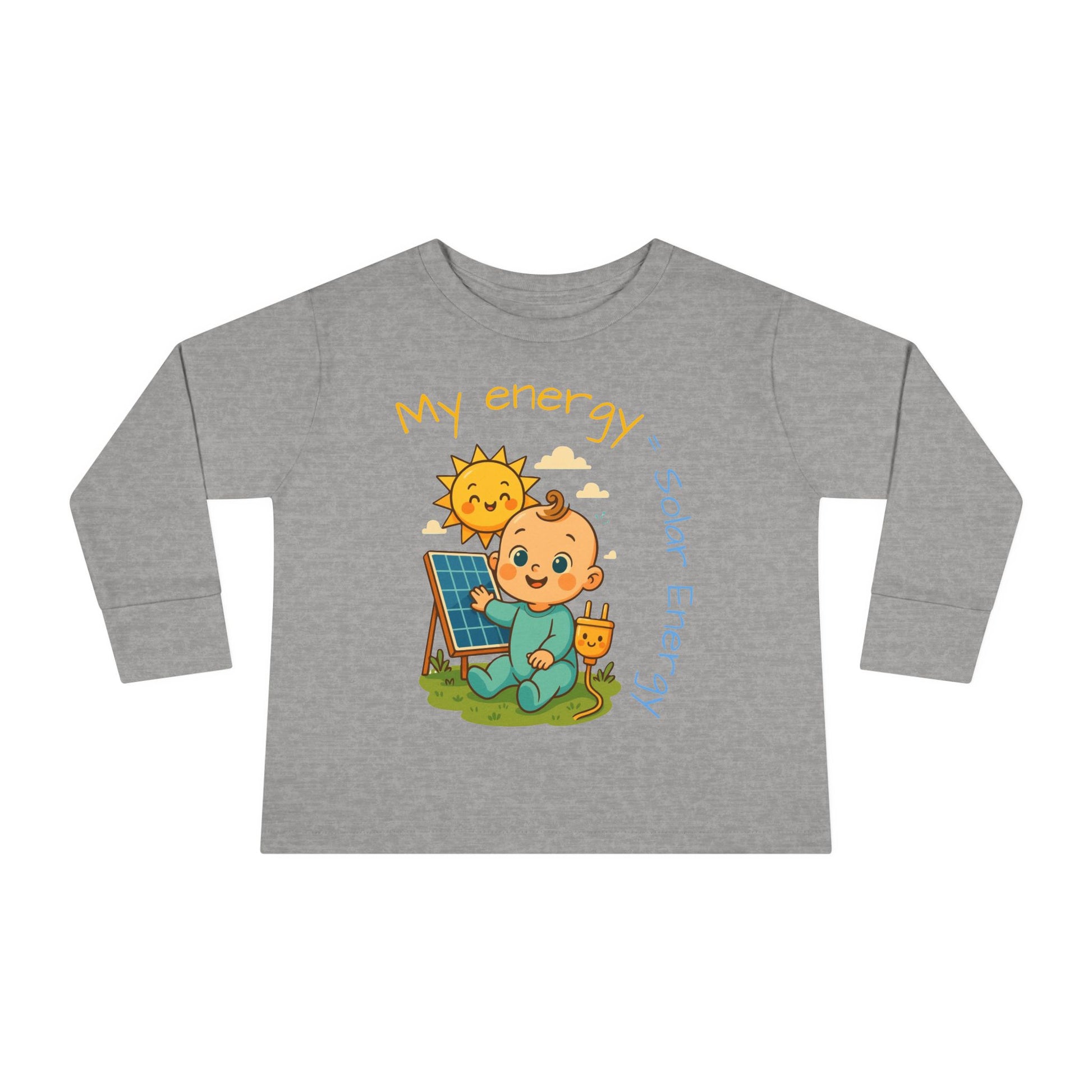 Eco-Friendly Toddler Long Sleeve Tee - My Energy = Solar Energy