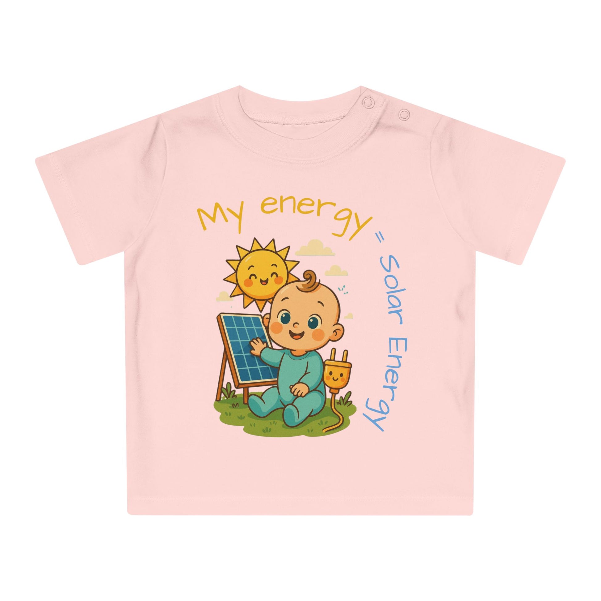 Eco-Friendly Baby T-Shirt with Solar Energy Design