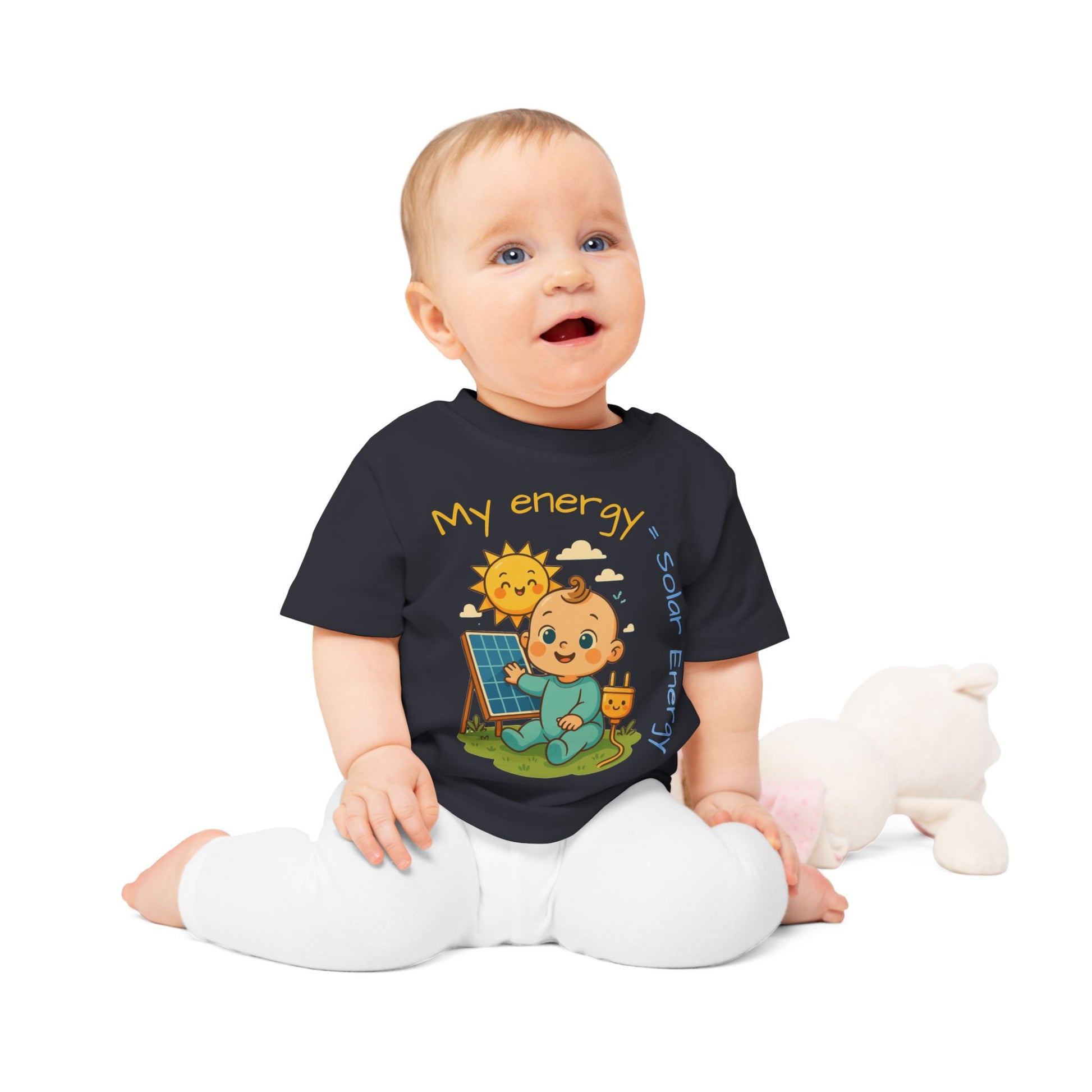 Eco-Friendly Baby T-Shirt with Solar Energy Design