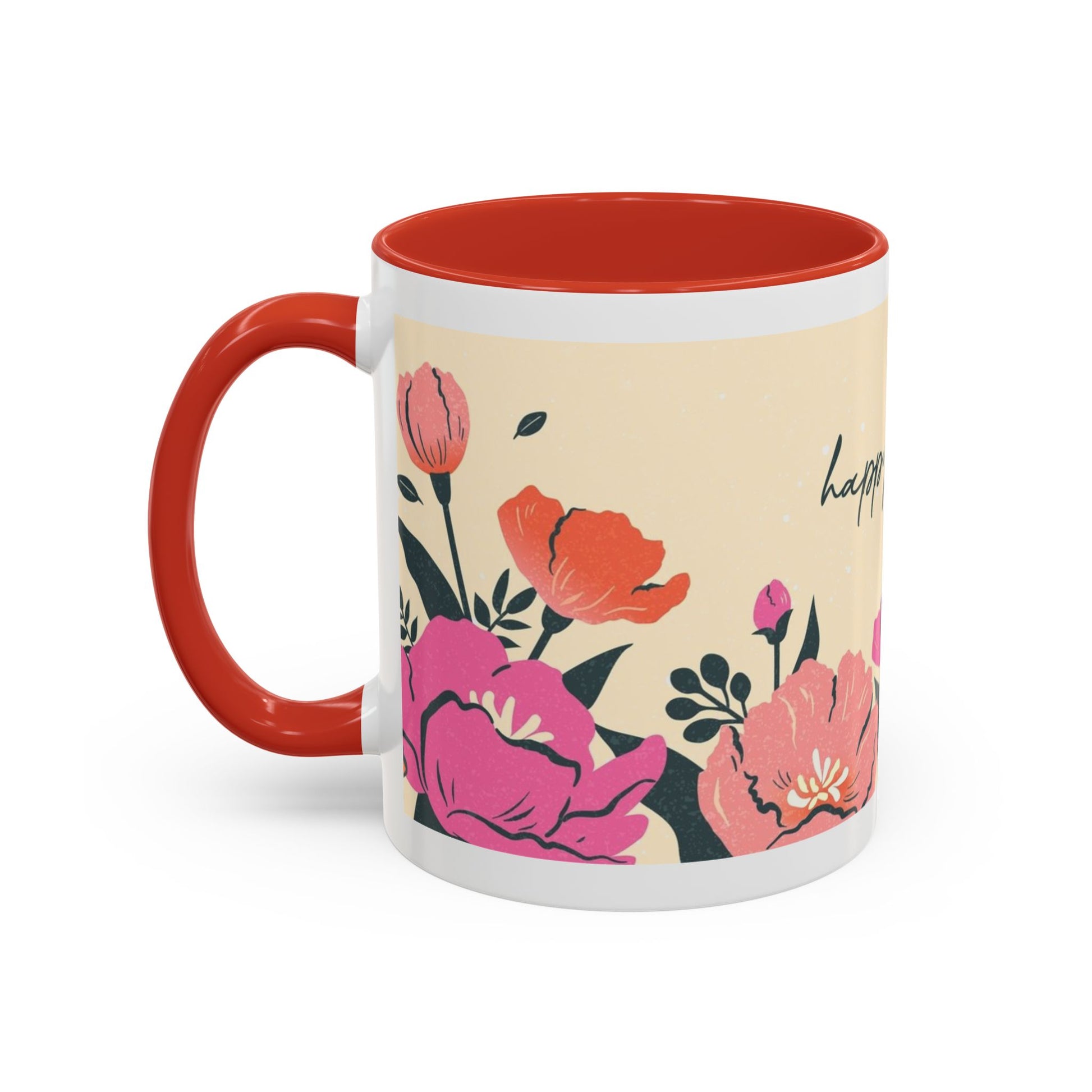 Happy Mother's Day Floral Accent Coffee Mug - 11oz & 15oz