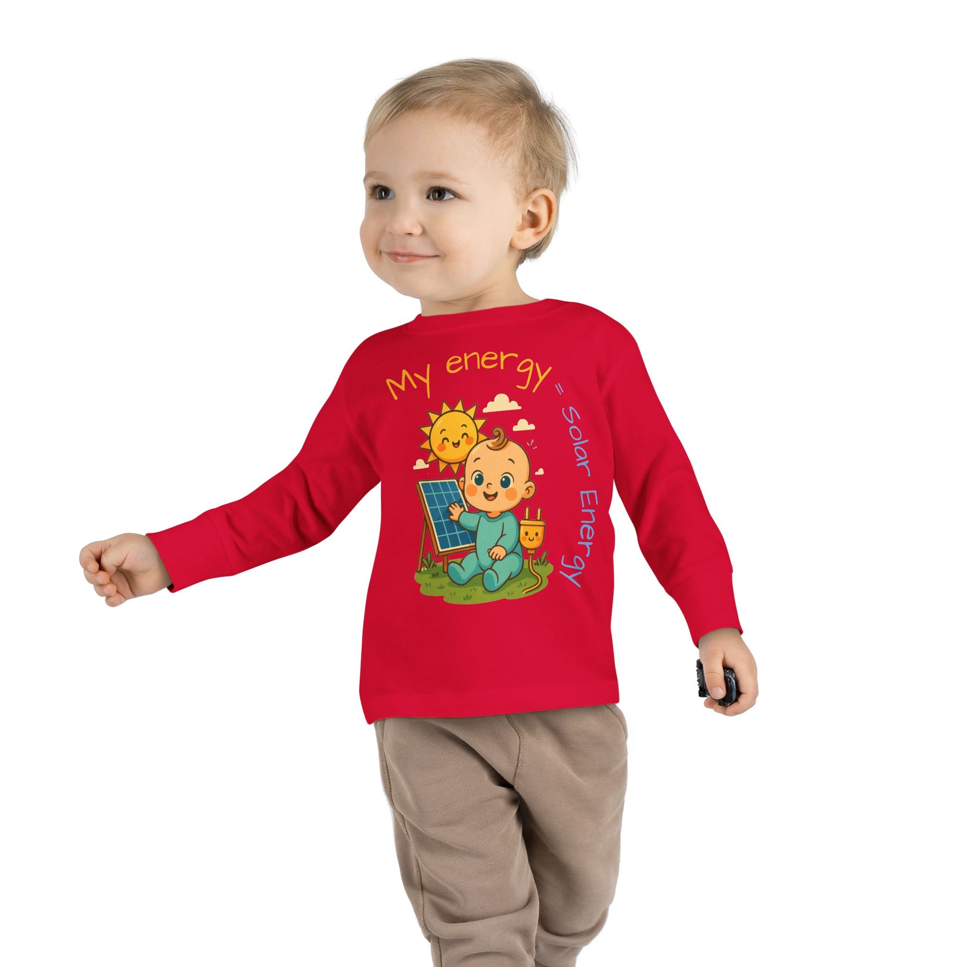 Eco-Friendly Toddler Long Sleeve Tee - My Energy = Solar Energy