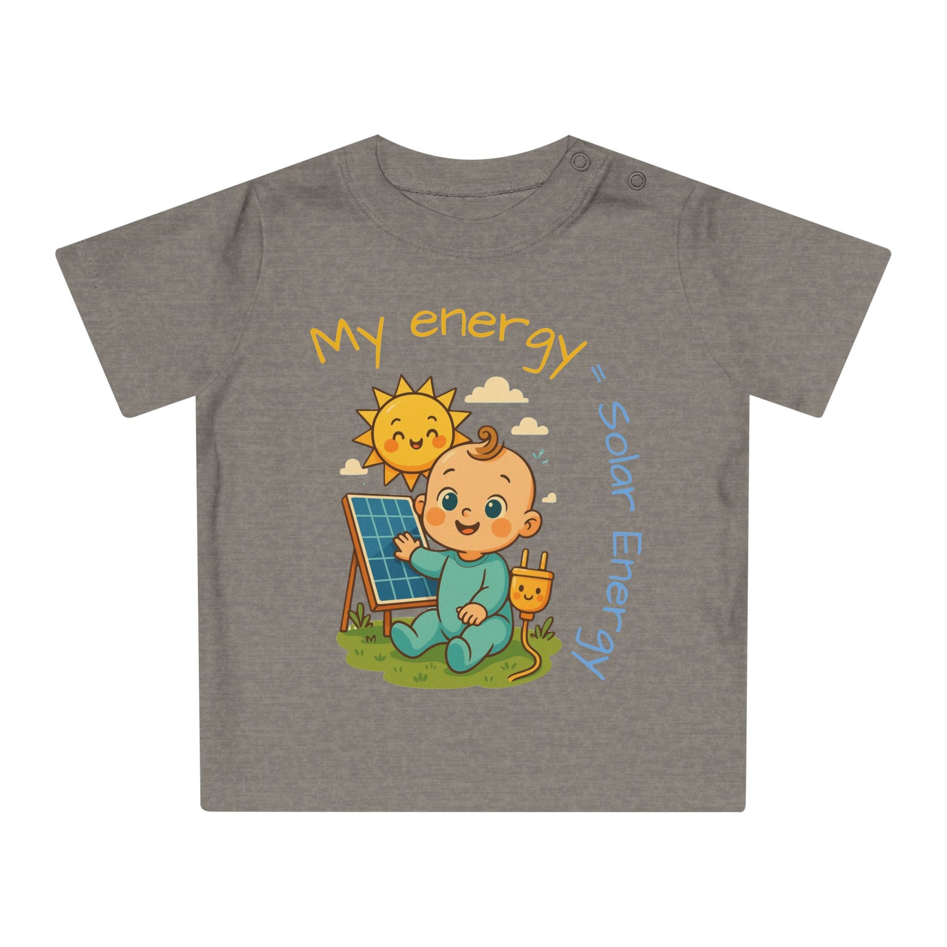 Eco-Friendly Baby T-Shirt with Solar Energy Design