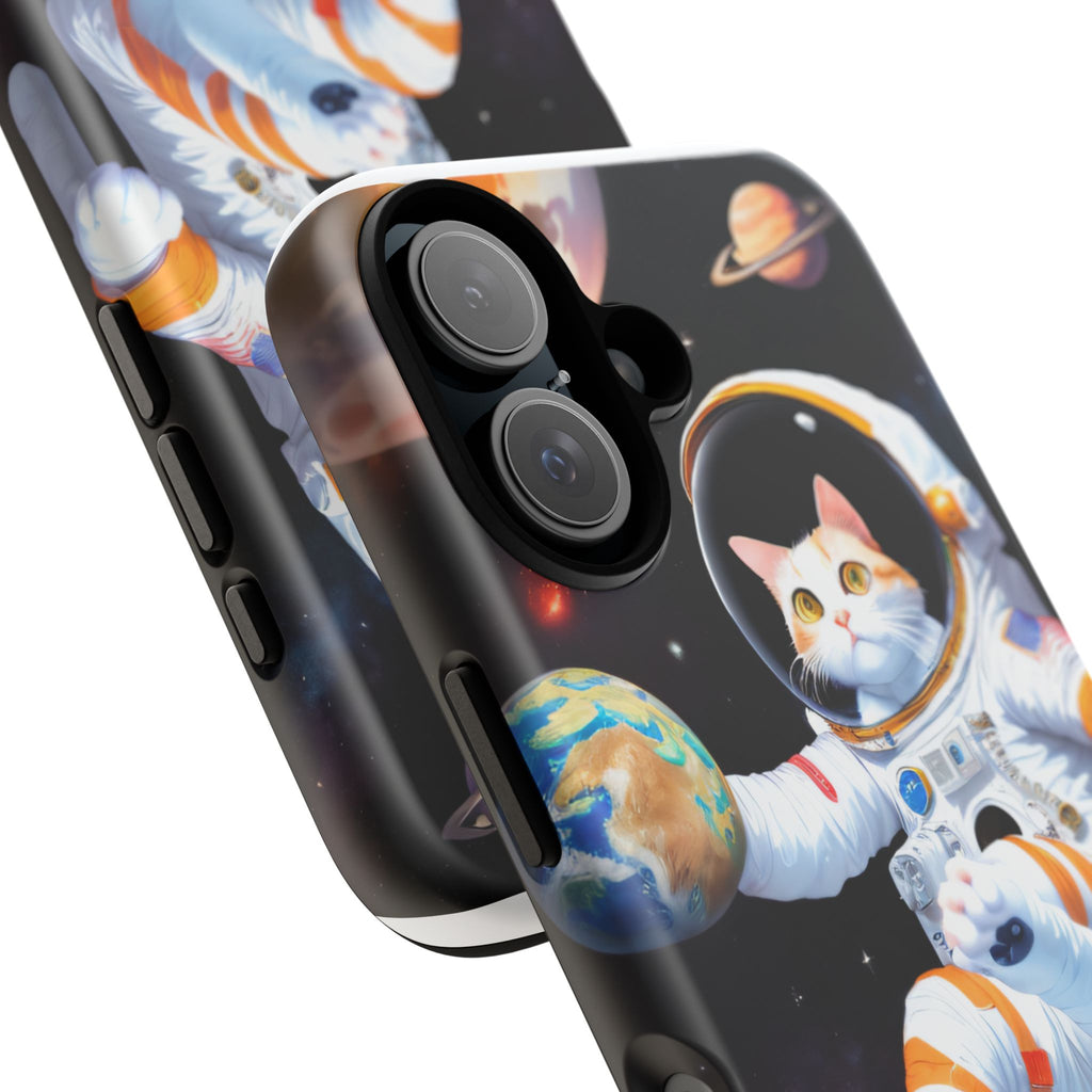 Astronaut Cat Phone Case, Cosmic Cat Phone Cover, Cute Cat Gift, Space Lover Accessory, Trendy Phone Case, Fun Cat Merchandise