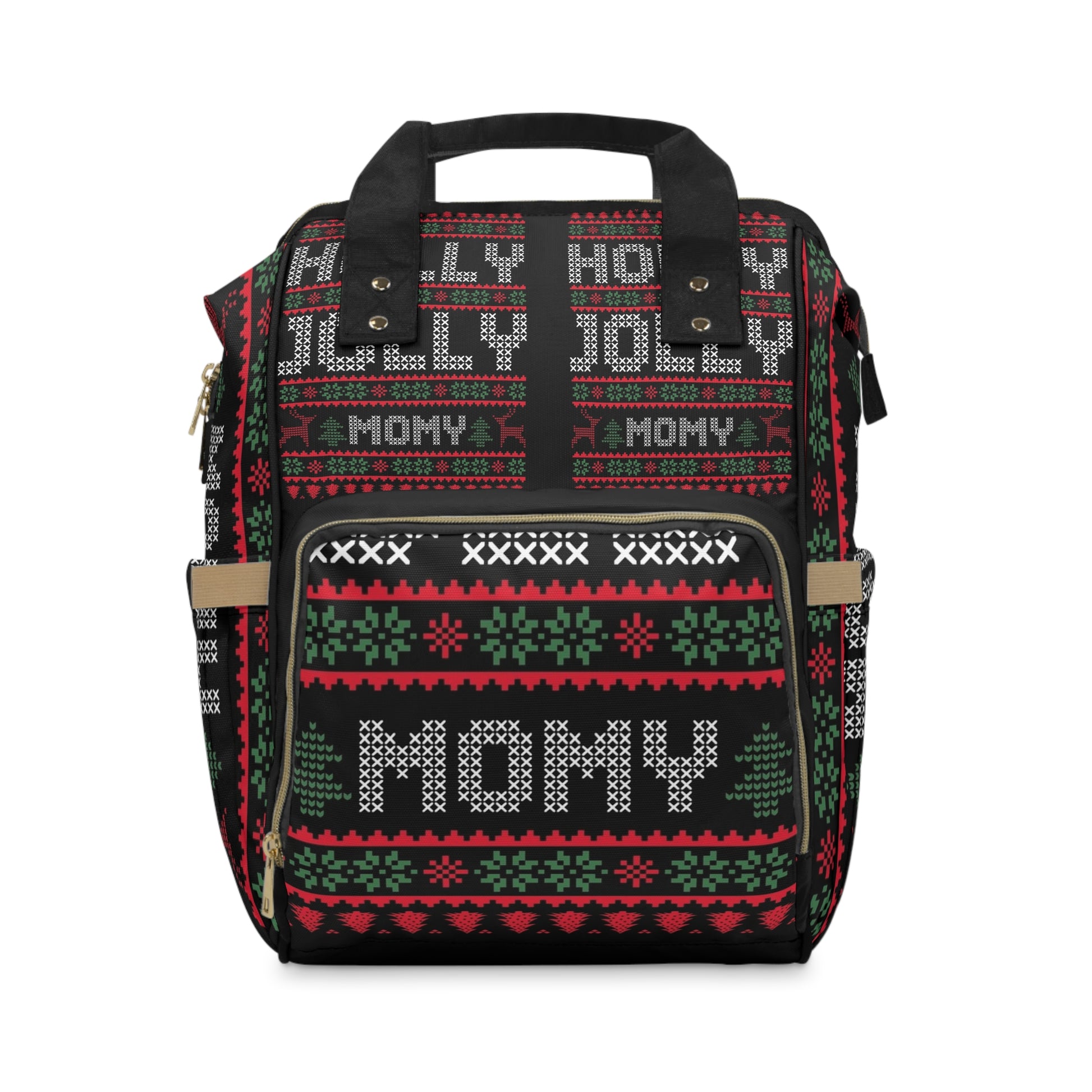 Festive Multifunctional Diaper Backpack for Trendy Moms, Stylish Baby Bag for Holidays, Christmas Gift, Parents On-the-Go, Multi-use Diaper