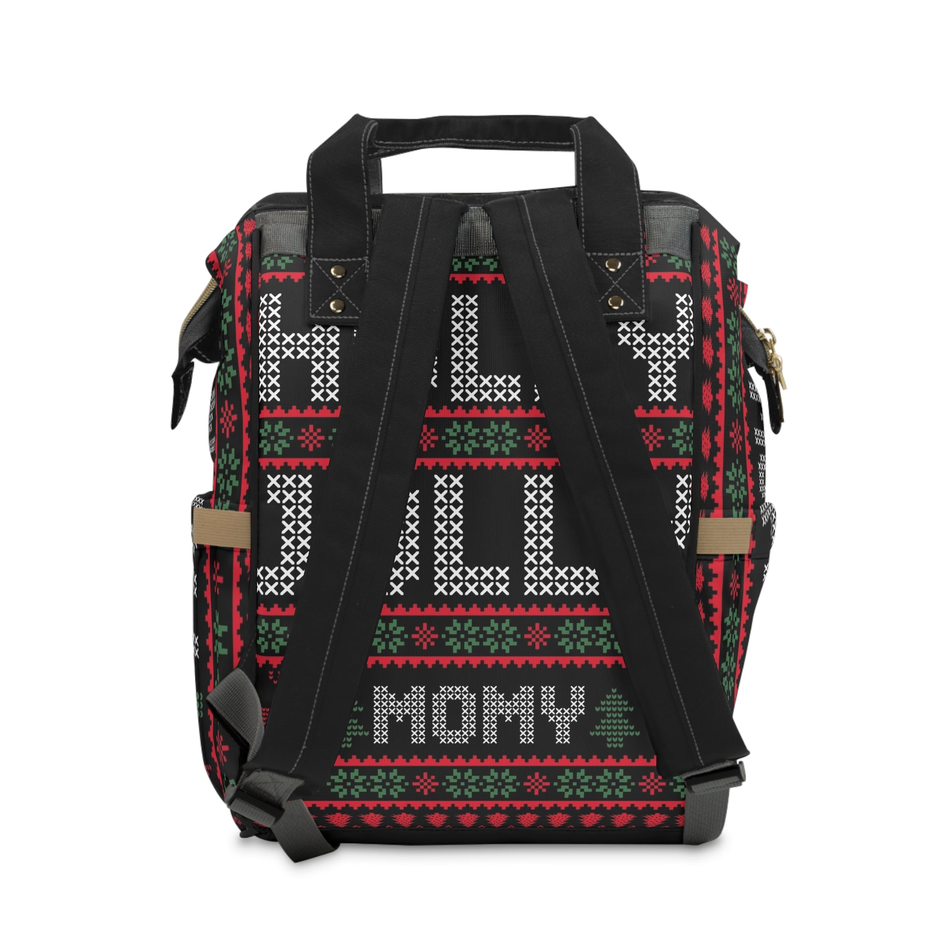 Festive Multifunctional Diaper Backpack for Trendy Moms, Stylish Baby Bag for Holidays, Christmas Gift, Parents On-the-Go, Multi-use Diaper