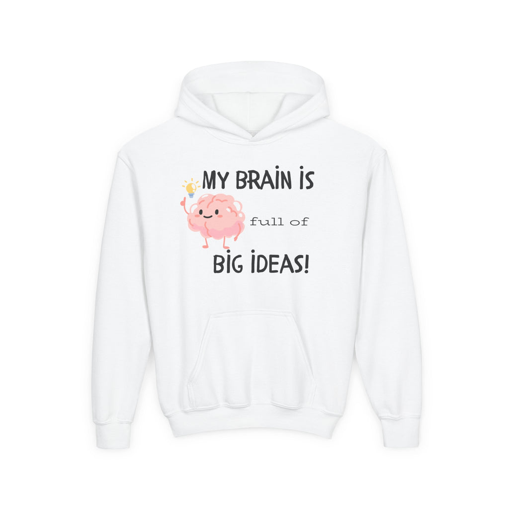 Big Ideas Youth Hoodie Sweatshirt - My Brain Full Design