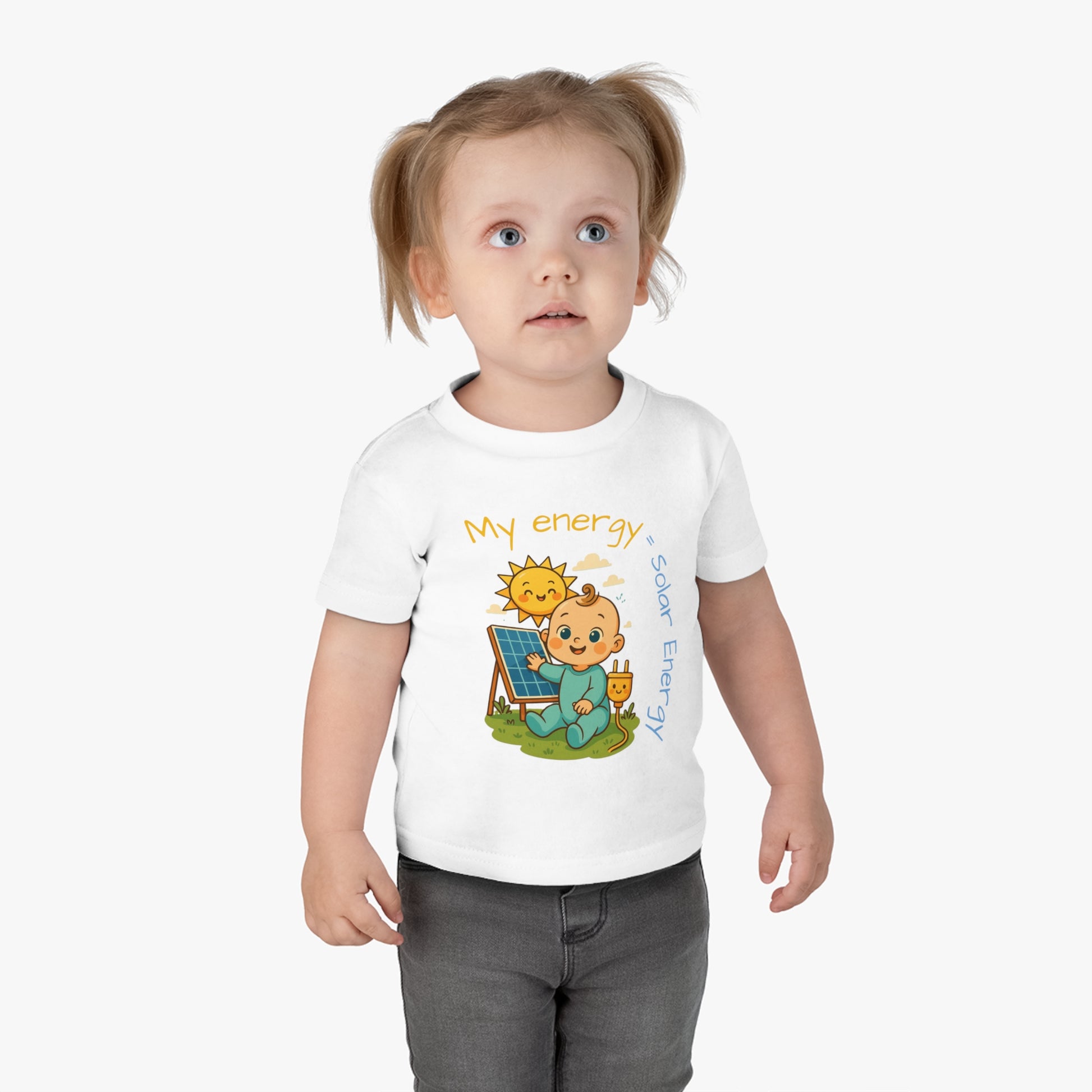 Cute Solar Energy Infant Cotton Jersey Tee - Eco-Friendly Kids Clothing