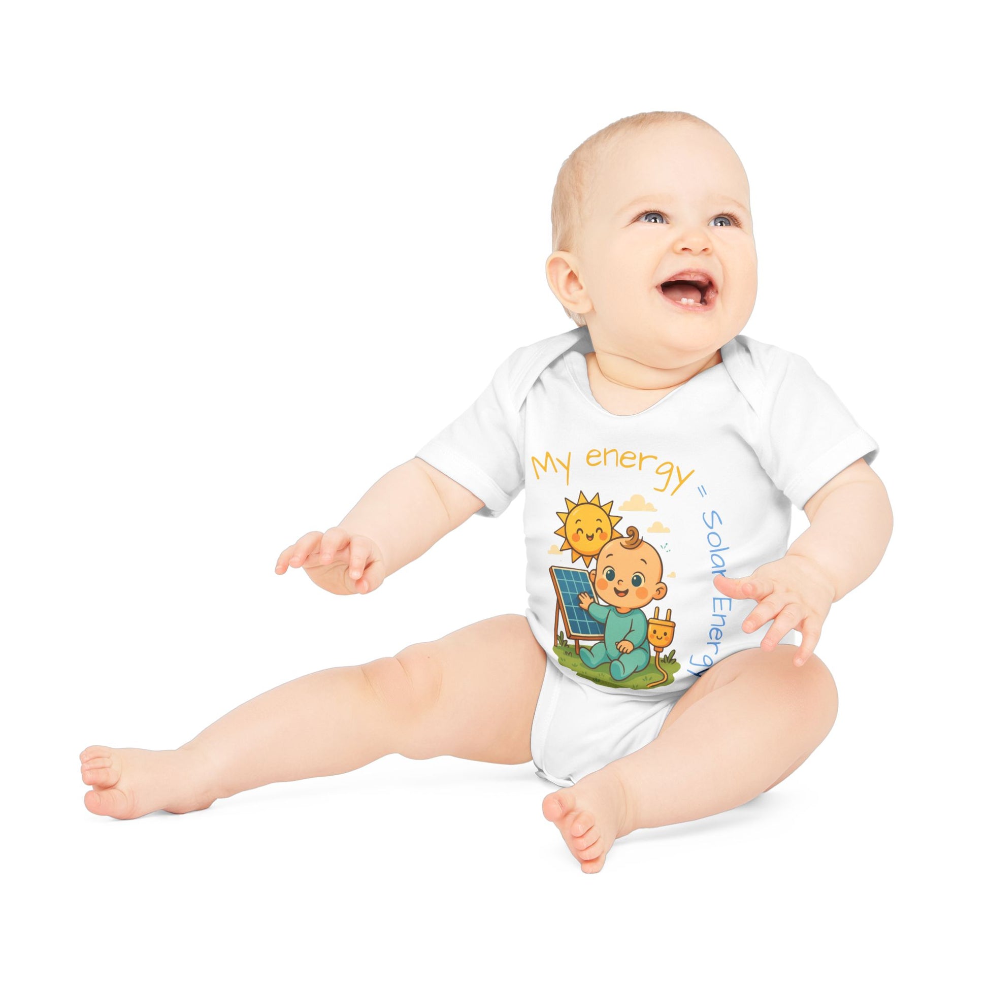 Eco-Friendly Baby Bodysuit - "My Energy = Solar Energy" - Perfect for Newborns and Toddler Gift