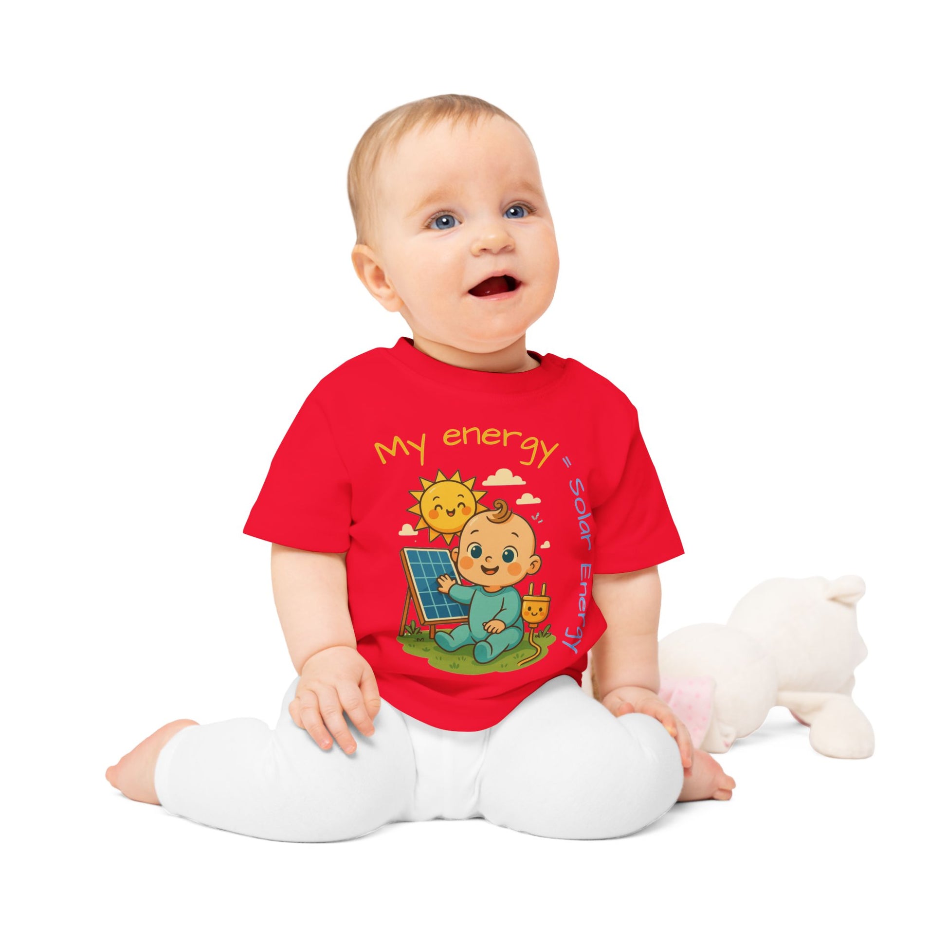Eco-Friendly Baby T-Shirt with Solar Energy Design