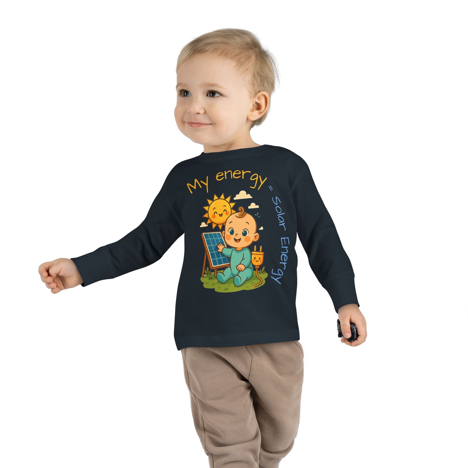 Eco-Friendly Toddler Long Sleeve Tee - My Energy = Solar Energy