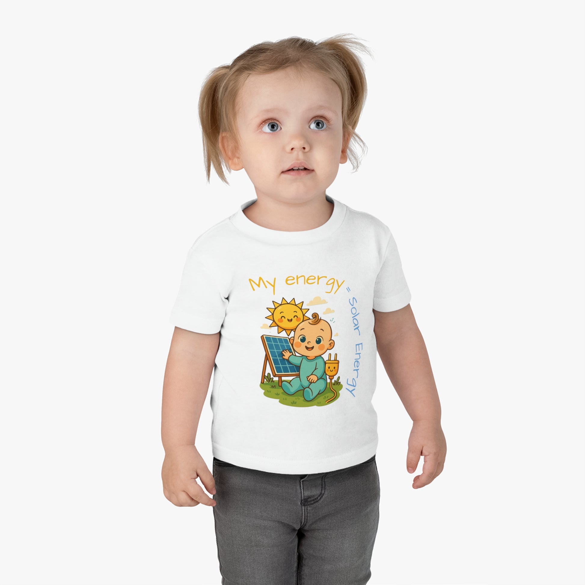 Cute Solar Energy Infant Cotton Jersey Tee - Eco-Friendly Kids Clothing