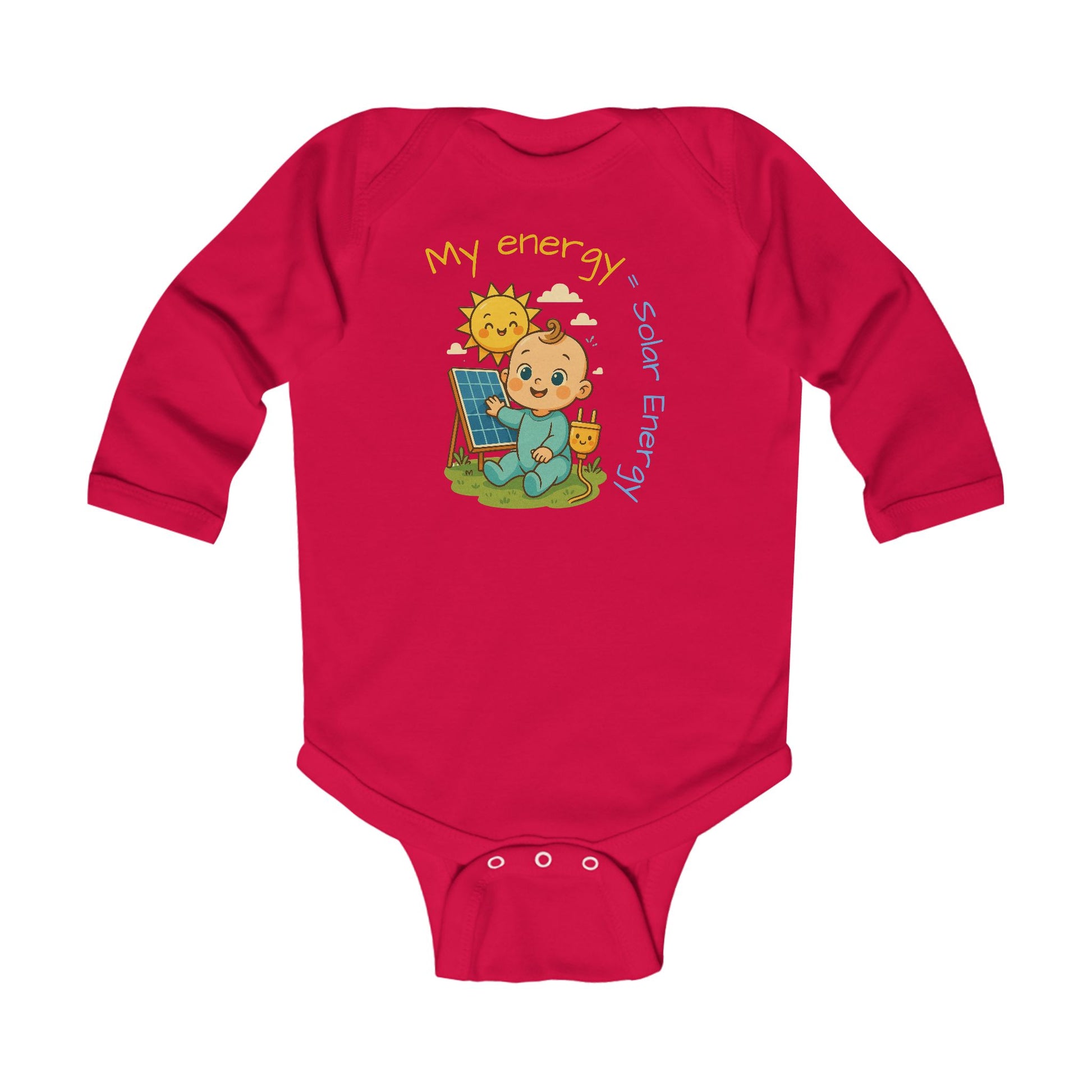 Cute Solar Energy Infant Long Sleeve Bodysuit