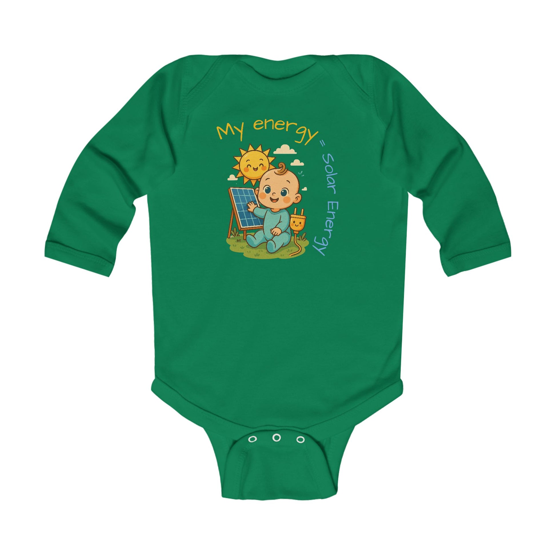 Cute Solar Energy Infant Long Sleeve Bodysuit
