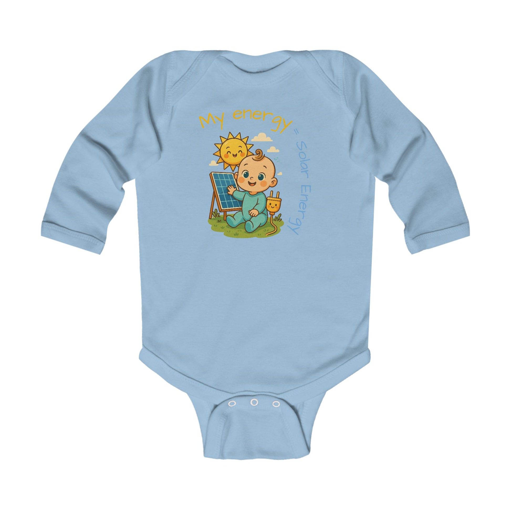 Cute Solar Energy Infant Long Sleeve Bodysuit