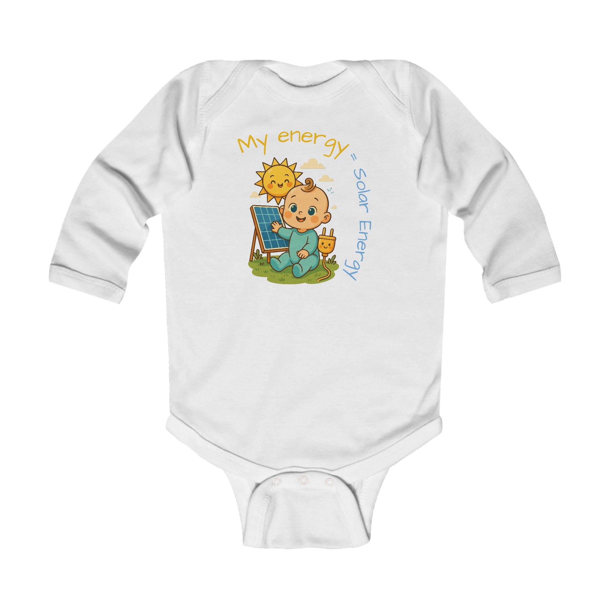 Cute Solar Energy Infant Long Sleeve Bodysuit