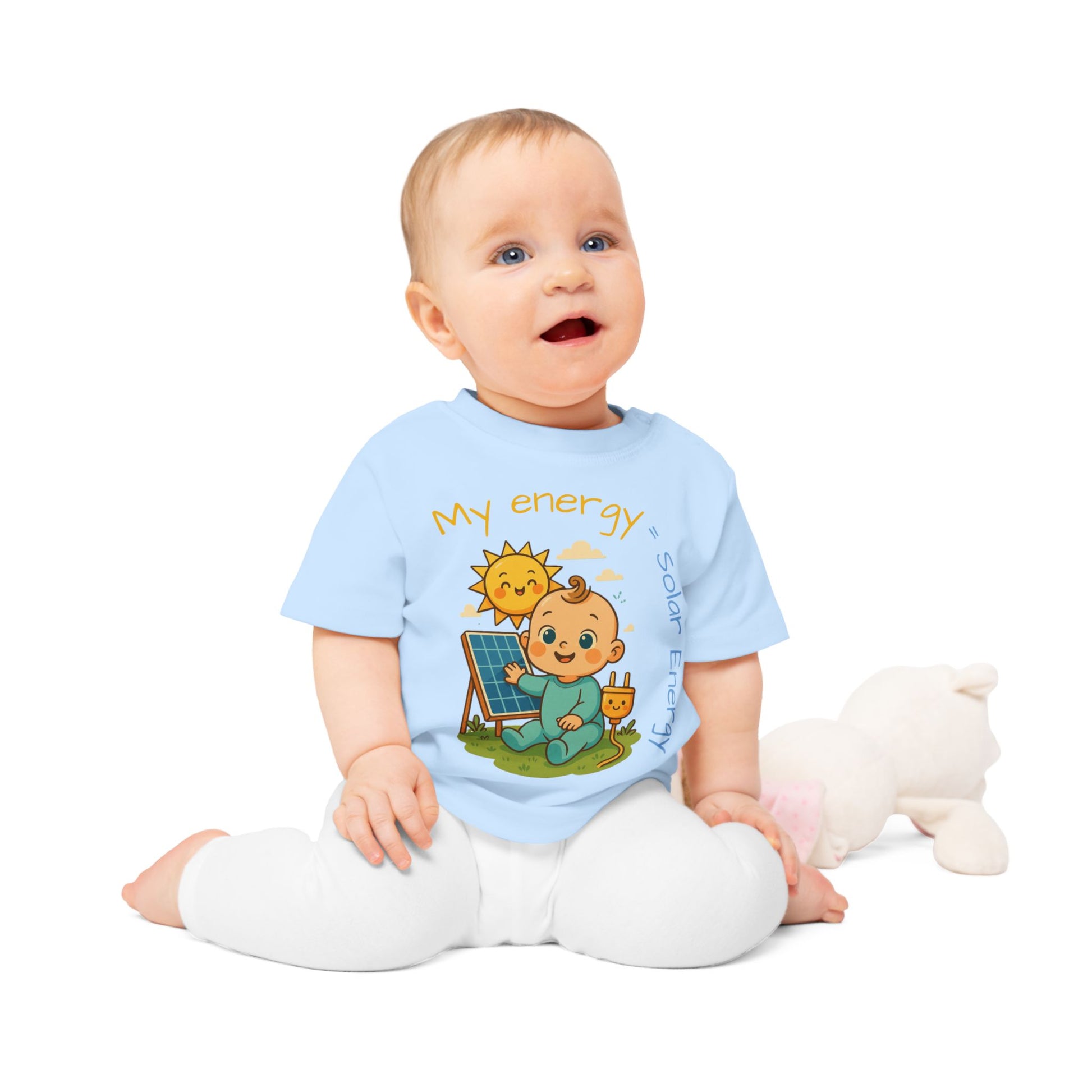 Eco-Friendly Baby T-Shirt with Solar Energy Design